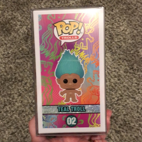 Teal Good Luck Troll funko pop - Picture 3 of 7
